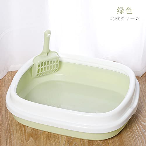 Katzenklo Haustier Hund Katze Trainings-Toilette Katze Wurf Box Tablett Welpen Töpfchen Anti Splash Bedban Haustier Zubehör for kleine Hundekatze Haustierprodukte Katzentoilette (Color : Groen, Size Katzenklo Haustier Hund Katze Trainings-Toilette Katze Wurf Box Tablett Welpen Töpfchen Anti Splash Bedban Haustier Zubehör for kleine Hundekatze Haustierprodukte Katzentoilette (Color : Groen, Size von BinOxy