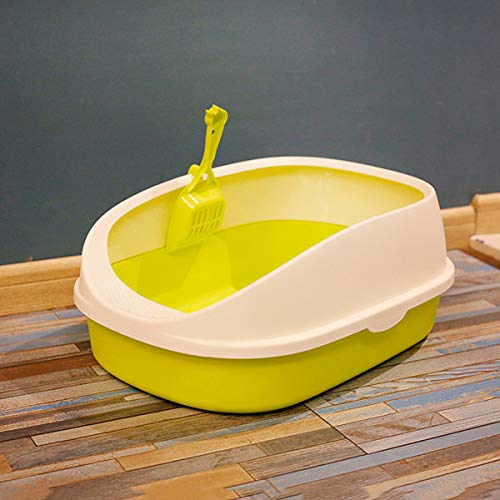 Katzenklo Haustier Hund WC Katze Wurf Box Katze Hundeschale Teddy Anti-Splash Toilette mit Katze Wurf Shovel Welpen Katze Indoor Home Sandkasten Katzentoilette (Color : Groen, Size : 37CMX30CMX15CM Katzenklo Haustier Hund WC Katze Wurf Box Katze Hundeschale Teddy Anti-Splash Toilette mit Katze Wurf Shovel Welpen Katze Indoor Home Sandkasten Katzentoilette (Color : Groen, Size : 37CMX30CMX15CM von BinOxy