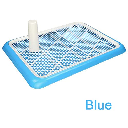 Katzenklo Tragbare Haustier Toliet-Training Kunststoff mit Säulen-Toiletten-Matte-Training Töpfchen-Dog Pad-Tablett Toiletten-Trainings-Harn-Trainer Pee-Pad Katzentoilette (Color : Blauw, Size : 50X von BinOxy