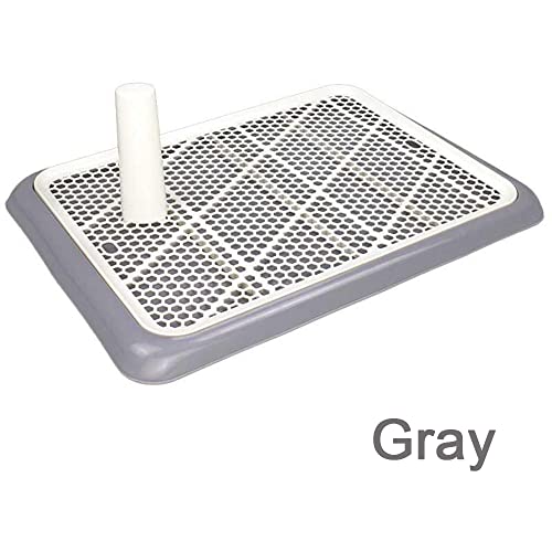 Katzenklo Tragbare Haustier Toliet-Training Kunststoff mit Säulen-Toiletten-Matte-Training Töpfchen-Dog Pad-Tablett Toiletten-Trainings-Harn-Trainer Pee-Pad Katzentoilette (Color : Grigio, Size : 50 von BinOxy