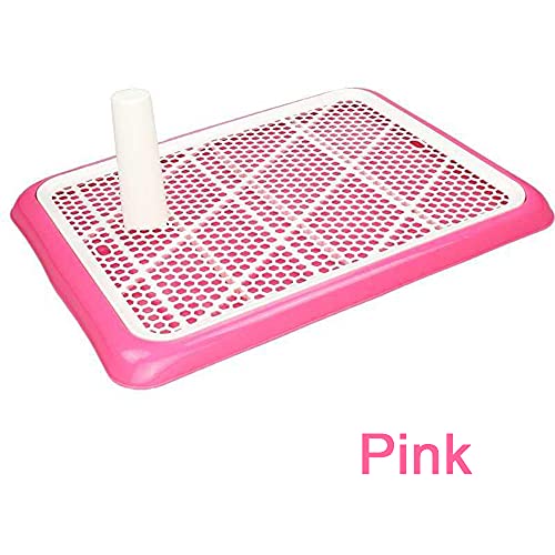 Katzenklo Tragbare Haustier Toliet-Training Kunststoff mit Säulen-Toiletten-Matte-Training Töpfchen-Dog Pad-Tablett Toiletten-Trainings-Harn-Trainer Pee-Pad Katzentoilette (Color : Roze, Size : 50X3 von BinOxy