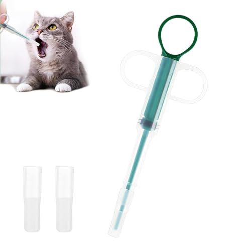 BinXiaoQin 2 Stück Tabletteneingeber Katze Dogs Pet Feeder Tablettengeber für Katzen Pill Assist Katze Tablettengeber Katze,Tabletteneingeber für Katzen,Haustier Pet Pillenwerfer (grün) von BinXiaoQin