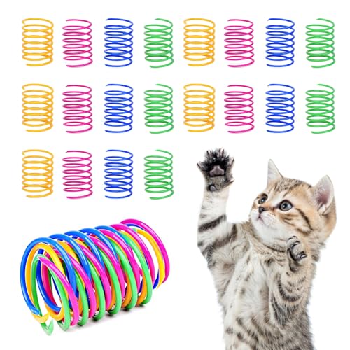 20-Stück Katzenspielzeug Spirale Interaktive,Toys Spiralen Katzen,Spiralen Cat Toy,Spirale Spielzeug,Hanging Wirbel Beschäftigung,mit Boredom Haustiere Kitten Interaktives Neuheiten Haustierspielzeug von BinXiaoQin