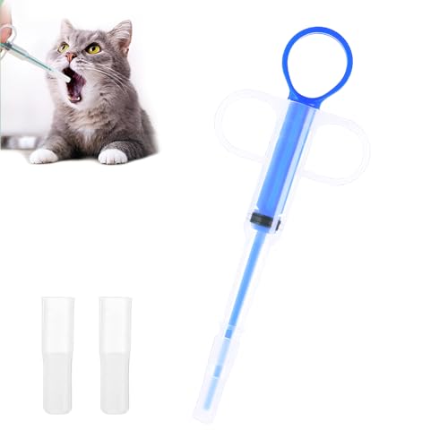 Tablette Feeder (blau)Tablettengeber für Katzen,Tabletteneingeber Katze,Pill Assist Katze,Tablettengeber Katze,Tabletteneingeber für Katzen,für Hilfe Katze Hunde und Haustiere Schluckhilfe Entwurmung von BinXiaoQin