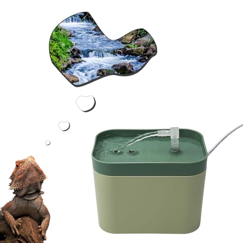 Reptilien-Wasserschale mit Filtersystem, Eidechsen-Trinkbrunnen, Bartagamen-Tankzubehör, Reptilienlebensraum Wasserfall für Bartagame, Leopardengecko, Chamäleon, Schlange Reptilien-Wasserschale mit Filtersystem, Eidechsen-Trinkbrunnen, Bartagamen-Tankzubehör, Reptilienlebensraum Wasserfall für Bartagame, Leopardengecko, Chamäleon, Schlange von BingegePet
