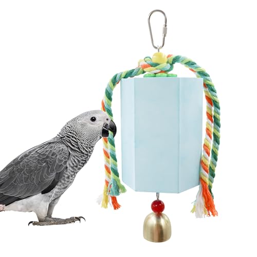Vogelschnabel-Schleifstein, Papageien-Kauspielzeug mit Glocken, Sittichspielzeug, Käfigzubehör für afrikanische Graupapageien, Wellensittiche, Nymphensittiche, Lovebirds, Conures, Quäker, kleine bis Vogelschnabel-Schleifstein, Papageien-Kauspielzeug mit Glocken, Sittichspielzeug, Käfigzubehör für afrikanische Graupapageien, Wellensittiche, Nymphensittiche, Lovebirds, Conures, Quäker, kleine bis von BingegePet