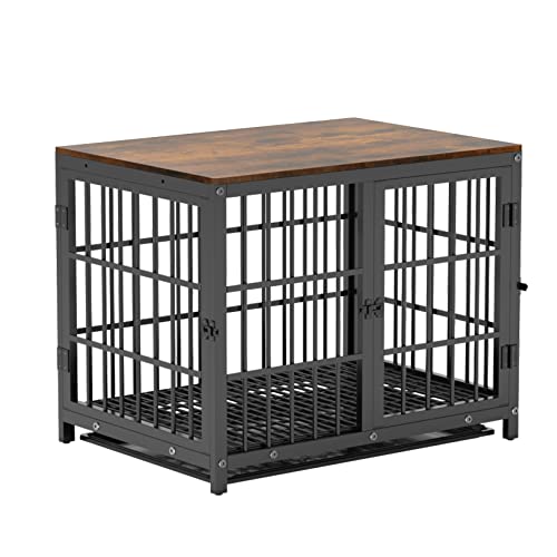 BingoPaw Holz Indoor Hundekäfig Schrank: Hundebox im Möbelstil mit DREI Türen und abnehmbarem Tablett - Hundehaus für kleine Hunde Welpen M 78x56x65 cm Schwarz BingoPaw Holz Indoor Hundekäfig Schrank: Hundebox im Möbelstil mit DREI Türen und abnehmbarem Tablett - Hundehaus für kleine Hunde Welpen M 78x56x65 cm Schwarz von BingoPaw