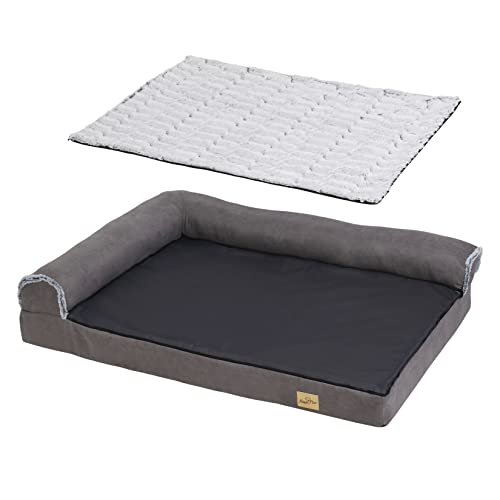 BingoPaw Hundebett XXL Große Hunde: Hundesofa Orthopädische Couch mit Memory Schaumstoff - abnehmbare Polster Extra-Dicke Polsterung Wechsel-Bezug Waschbar Hundebetten Grau 135x100x28cm BingoPaw Hundebett XXL Große Hunde: Hundesofa Orthopädische Couch mit Memory Schaumstoff - abnehmbare Polster Extra-Dicke Polsterung Wechsel-Bezug Waschbar Hundebetten Grau 135x100x28cm von BingoPaw