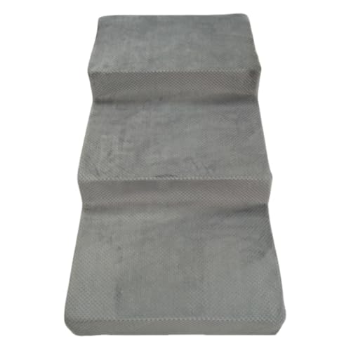 BingoPaw Hundetreppe für Kleine Hunde, 3 Stufen Hundetreppe 40cm Hoch, rutschfest Haustiertreppe Tragbar Hunderampe katzentreppe für Sofa Bett, Waschbarem Bezug und Rutschfestem Boden von BingoPaw