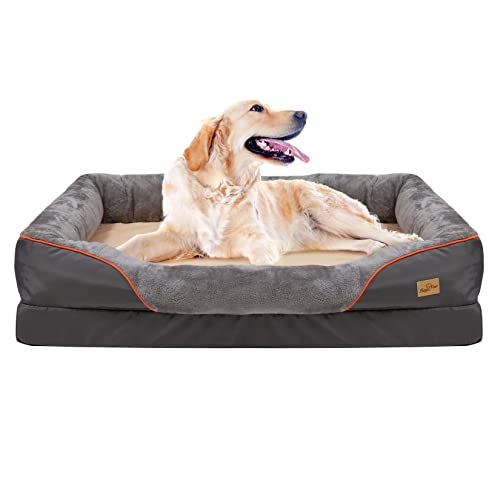 BingoPaw orthopädisches Hundebett für Hunde: 97x72 cm Hundebett Grosse Hunde Hundesofa mit 10cm dickem Schwamm Hundekissen und abnehmbarem waschbarem Bezug- rutschfest Hundebetten grau BingoPaw orthopädisches Hundebett für Hunde: 97x72 cm Hundebett Grosse Hunde Hundesofa mit 10cm dickem Schwamm Hundekissen und abnehmbarem waschbarem Bezug- rutschfest Hundebetten grau von BingoPaw