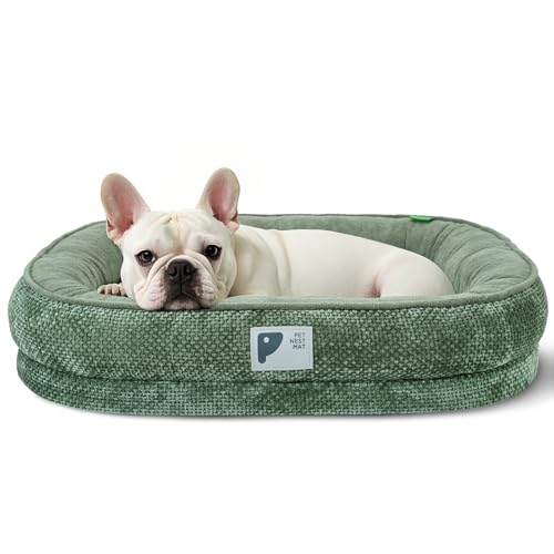 Hundebett, orthopädisches Bett mit abnehmbarem Bezug und rutschfester Unterseite, Couchbett mit vierseitiger Nackenrolle, Grün, Größe XL Hundebett, orthopädisches Bett mit abnehmbarem Bezug und rutschfester Unterseite, Couchbett mit vierseitiger Nackenrolle, Grün, Größe XL von Bininl
