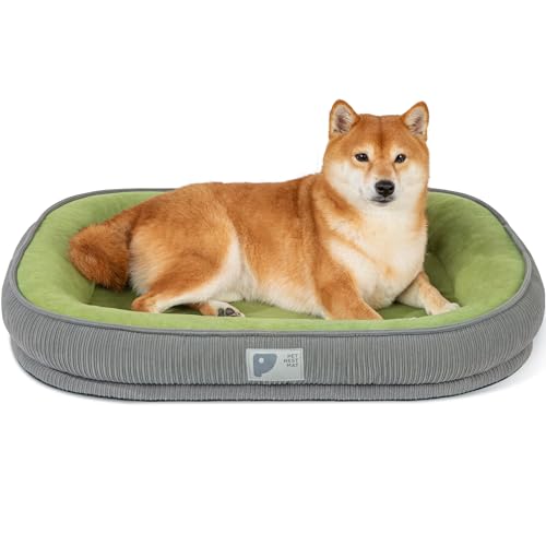 Orthopädisches Hundebett für mittelgroße Hunde, Hundesofa mit Eierkisten-Schaumstoff, vierseitige Nackenrolle mit abnehmbarem Bezug und rutschfester Unterseite, Größe XL Orthopädisches Hundebett für mittelgroße Hunde, Hundesofa mit Eierkisten-Schaumstoff, vierseitige Nackenrolle mit abnehmbarem Bezug und rutschfester Unterseite, Größe XL von Bininl