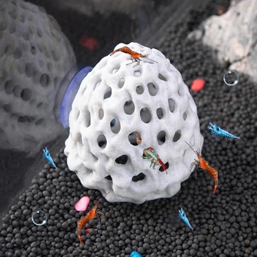 Aquarium-Verstecke für Betta-Fische, dekoratives schwimmendes Betta-Haus, Fischunterschlupf, Aquarium-Zubehör, Aquariumhöhlen, Höhlen-Lounge, 7 x 8 cm von Biniveil