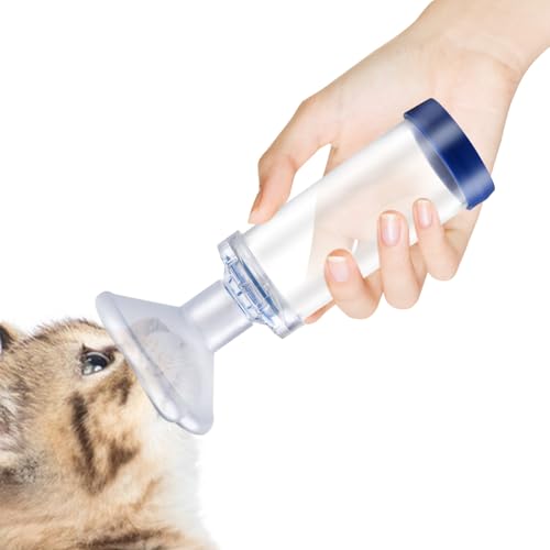Biniveil Aerosolkammer Für Haustiere | Aerosolkammerinhalator | Effektiver Inhalator Space | Inhalator Abstandshalter | Inhalator-Abstandshalter Für Haustiere | Atem- Und Verabreichungshilfe von Biniveil