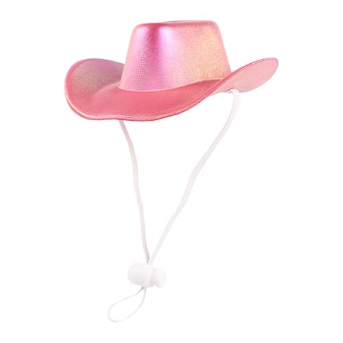 Biniveil Hunde-Cowboy-Hut, Katzen-Cowboy-Hut | Halloween-Kostüme Kätzchenhut Haustierhut - Glänzende Cowboyhüte, kleines Cowboyhut-Hundekostüm, Katzenhut-Cosplay-Requisite, von Biniveil