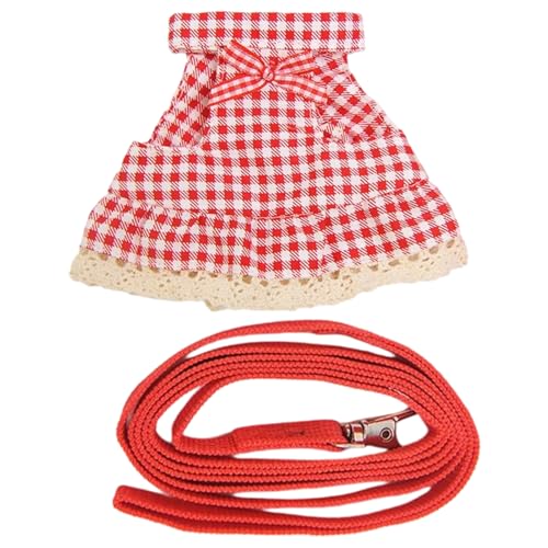 Biniveil Kaninchen Geschirr | Gurtzeug Set Für Kleintiere - Weiches Kleintierkleid Mit Führleine Zum Training Für Draußen Camping Garten Spaziergehen von Biniveil
