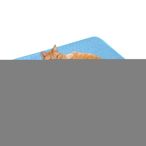 Biniveil Katzen Kühlmatte | Kühlkissen für Hunde und Katzen,rutschfeste Tierbedarf Sommer Zubehör Schlafmatte Für Kleine Mittelgroße Große Couch Boden Innenbereich Außenbereich von Biniveil