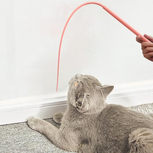 Biniveil Katzenangel Lang | Mausschwanzförmiges Zauberstabspielzeug | Katzen-Zauberstab | Tragbarer Katzenspielzeugstab Aus Silikon | Lustiges Spielzeugzubehör Zum Spielen Und Trainieren Biniveil Katzenangel Lang | Mausschwanzförmiges Zauberstabspielzeug | Katzen-Zauberstab | Tragbarer Katzenspielzeugstab Aus Silikon | Lustiges Spielzeugzubehör Zum Spielen Und Trainieren von Biniveil