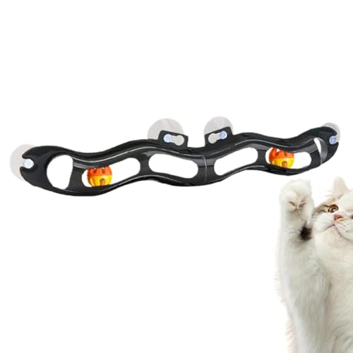 Biniveil Katzenspielzeug Rollerballbahn, Interaktives Fensterspielzeug mit Saugnapf, Track Roll Katzenspielzeug mit Bällen für körperliche und geistige Stimulation Biniveil Katzenspielzeug Rollerballbahn, Interaktives Fensterspielzeug mit Saugnapf, Track Roll Katzenspielzeug mit Bällen für körperliche und geistige Stimulation von Biniveil