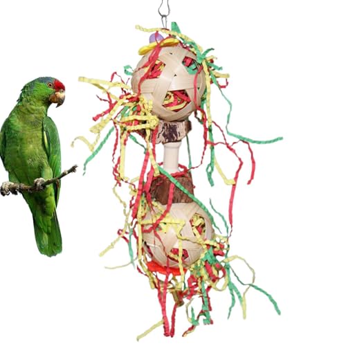 Biniveil -Knabberkäfigspielzeug, Kauspielzeug | Vogelkäfig Futteranhänger Spielzeug,Mehrzweck-Beißspielzeug für Sittiche, Nymphensittiche, Wellensittiche, Turteltauben und mittelgroße von Biniveil