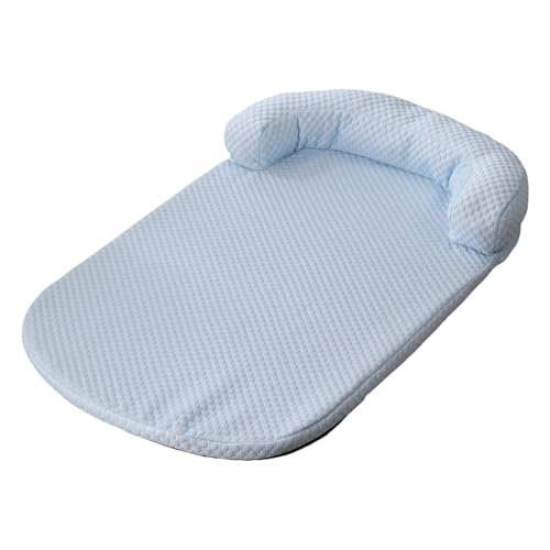 Biniveil Kühlbett für Hunde, Haustier-Couch mit Nackenrolle, kühlende Couch-Matte mit Nackenrolle, rutschfest, waschbar, Design für Haustier, Katze, Boden, Frühling, Geburtstag Biniveil Kühlbett für Hunde, Haustier-Couch mit Nackenrolle, kühlende Couch-Matte mit Nackenrolle, rutschfest, waschbar, Design für Haustier, Katze, Boden, Frühling, Geburtstag von Biniveil