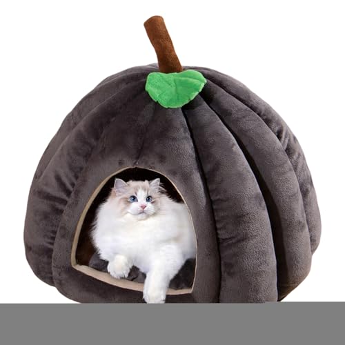 Biniveil Kürbis-Katzenbett,Halloween-Katzenhaus für den Innenbereich - Kürbisförmige Betten für kleine Hunde, Nest, Haustier, Kätzchen, Halloween-Höhle | Heimtierbedarf, bequemes Haustierhöhlenbett Biniveil Kürbis-Katzenbett,Halloween-Katzenhaus für den Innenbereich - Kürbisförmige Betten für kleine Hunde, Nest, Haustier, Kätzchen, Halloween-Höhle | Heimtierbedarf, bequemes Haustierhöhlenbett von Biniveil