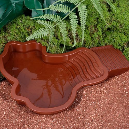 Schildkröten Wasserbecken | Reptilien Badebecken | Schildkröten Badeschale | Reptilien Wasserschale Mit Geneigter Futterplatte | Landschafts-Aquarium-Dekoration | 35x28.5x4.3cm | 3 Farben Schildkröten Wasserbecken | Reptilien Badebecken | Schildkröten Badeschale | Reptilien Wasserschale Mit Geneigter Futterplatte | Landschafts-Aquarium-Dekoration | 35x28.5x4.3cm | 3 Farben von Biniveil
