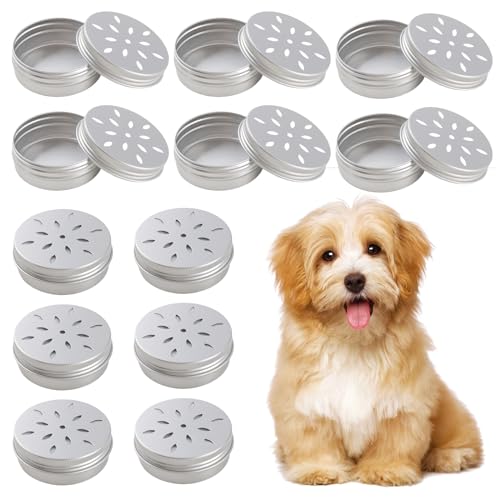 12 Stück Dufttraining für Hunde, Hundeduft, Arbeitsdosen, kleine Hundefutterbehälter, Nase, Arbeitszubehör für Dufttraining, Aluminium-Hundeduftboxen 12 Stück Dufttraining für Hunde, Hundeduft, Arbeitsdosen, kleine Hundefutterbehälter, Nase, Arbeitszubehör für Dufttraining, Aluminium-Hundeduftboxen von Binxus