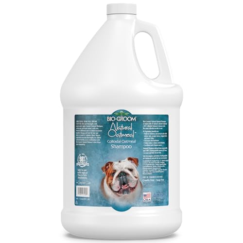BIO-GROOM - Natural Oatmeal - Haferflocken Shampoo - Hundeshampoo und Welpenshampoo - Lindert Juckreiz und spendet Feuchtigkeit - pH-neutral und frei von Parabenen - 3,8 L von Bio-groom
