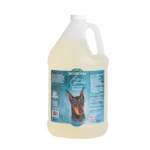 BIO-GROOM - So-Gentle Hyoallergen Shampoo - Mildes Hundeshampoo - Geeignet für Hunde mit Allergien oder empfindlicher Haut - Rückstandsfreies Ausspülen - pH-ausgeglichen und Tränenfrei - 3.8 L von Bio-groom