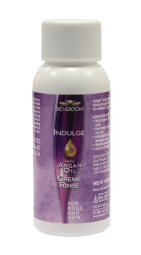 Bio-Groom - Indulge Argan Öl Conditioner - Hundespülung - Für extrem trockene oder schuppende Haut - Mit Vitamin E, Linolsäure und Omega-6-Fettsäuren - Hilft bei Entfilzung des Fells - 59 ml von Bio-groom