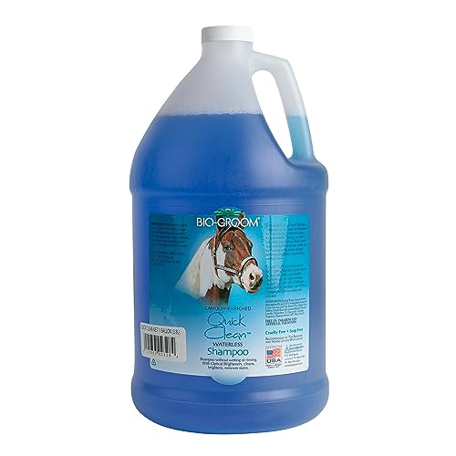 Bio-Groom - Quick Clean Pferde-Shampoo - Schnell-Säuberungs Shampoo - Anwendung ohne Wasser - Seifenfrei und Tierversuchsfrei - Frei von Parabenen, Silikonen und künstlichen Verdickungsmitteln - 3,8 L von Bio-groom