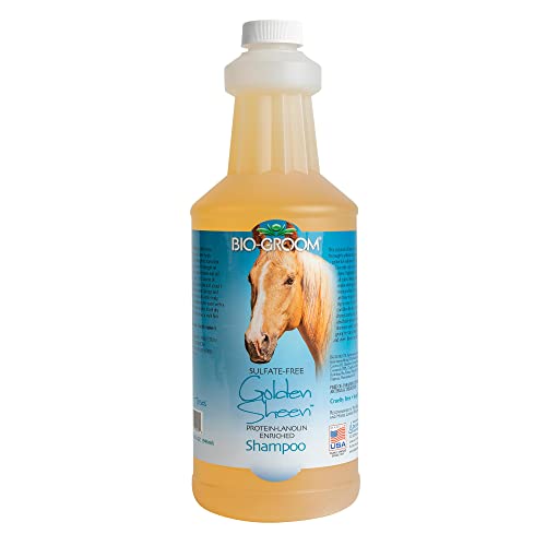 Bio-groom - Golden Glanz Protein Lanolin Pferde Shampoo - Auf Kokosnussölbasis - Verhindert Trockenheit und Schuppenbildung - Aus 100% nachwachsenden und abbaubaren Quellen - 946 ml von Bio-groom