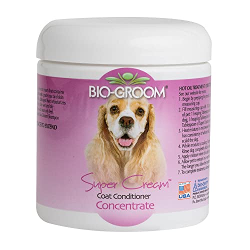 Bio-groom - Super Cream Conditioner - Konzentrierte Creme Hundespülung - Pflegt und befeuchtet trockenes Fell - Lindert Trockenheit und Juckreiz - Einfaches Nass- und Trockenkämmen - 227g von Bio-groom