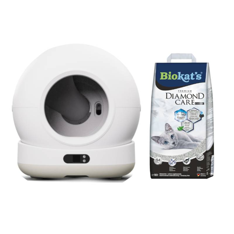 Biokat’s C1000 Automatisches Katzenklo + 10 l Diamond Care Classic Katzenstreu gratis! - weiß Biokat’s C1000 Automatisches Katzenklo + 10 l Diamond Care Classic Katzenstreu gratis! - weiß von BioKat's
