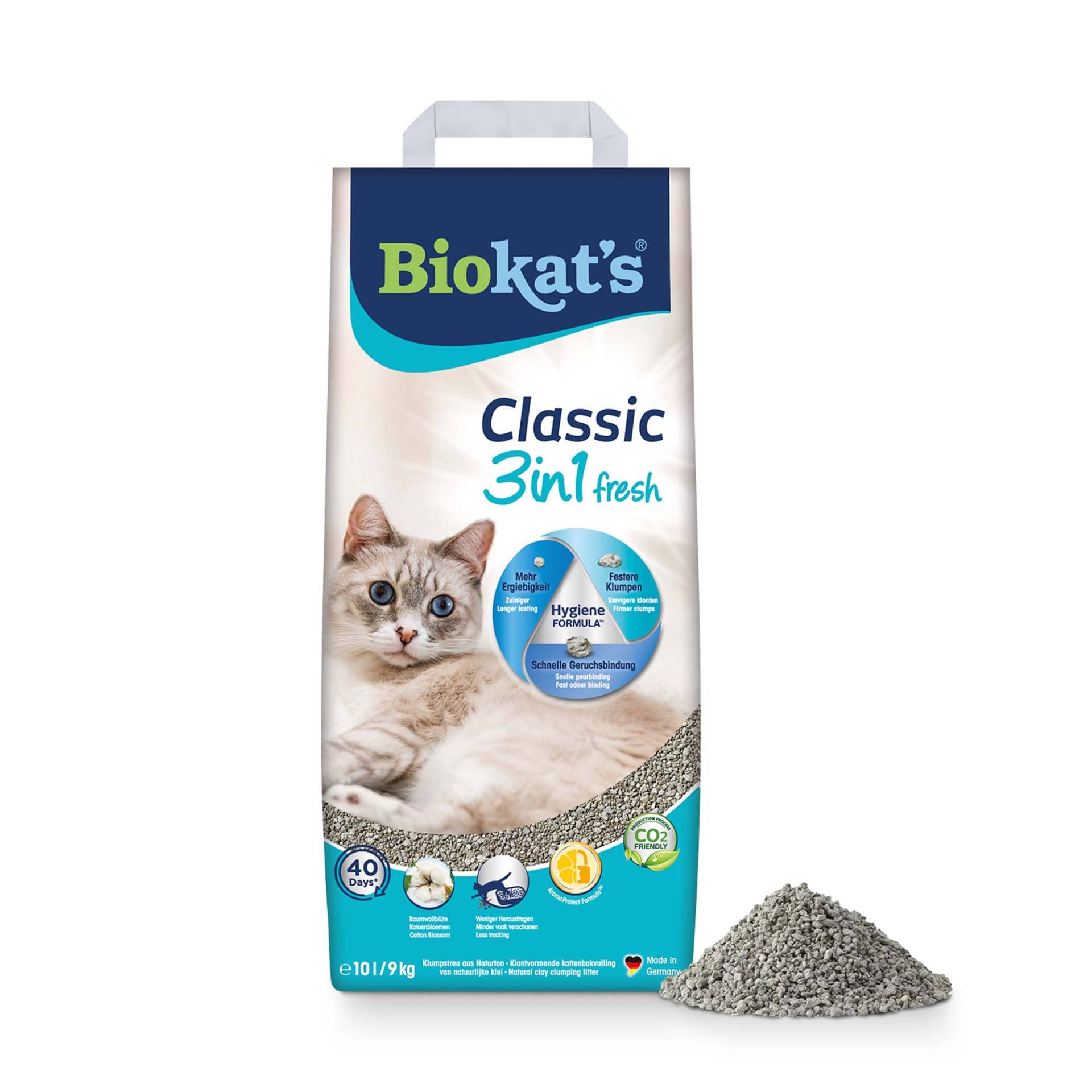 Biokat's Classic 3in1 Fresh Katzenstreu Baumwollblüte - 10 l Biokat's Classic 3in1 Fresh Katzenstreu Baumwollblüte - 10 l von BioKat's
