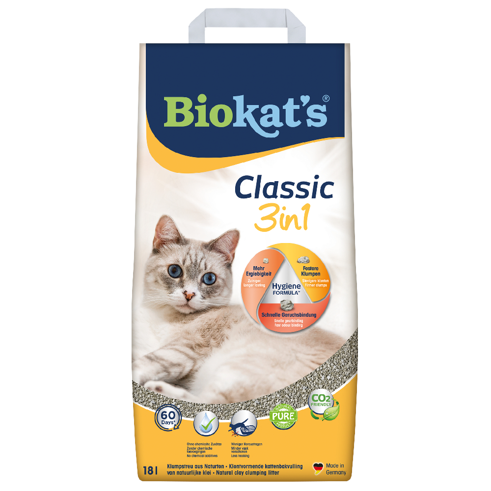 Biokat's Classic 3in1 Katzenstreu Parfümfrei Sparpaket 2 x 18 l Biokat's Classic 3in1 Katzenstreu Parfümfrei Sparpaket 2 x 18 l von BioKat's