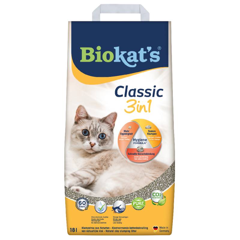 Biokat's Classic 3in1 Katzenstreu Sparpaket 2 x 18 l von BioKat's