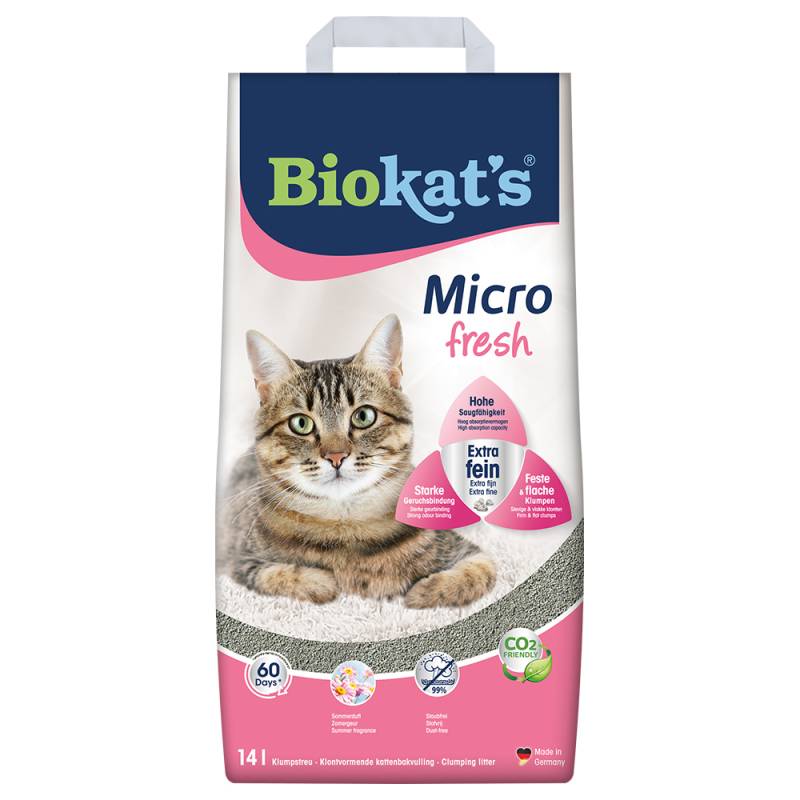 Biokat's Micro Fresh Katzenstreu Sparpaket 2 x 14 l von BioKat's