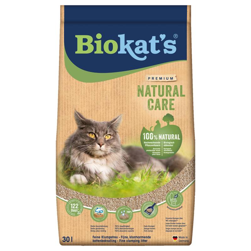 Biokat's Natural Care Katzenstreu - Sparpaket 2 x 30 l von BioKat's