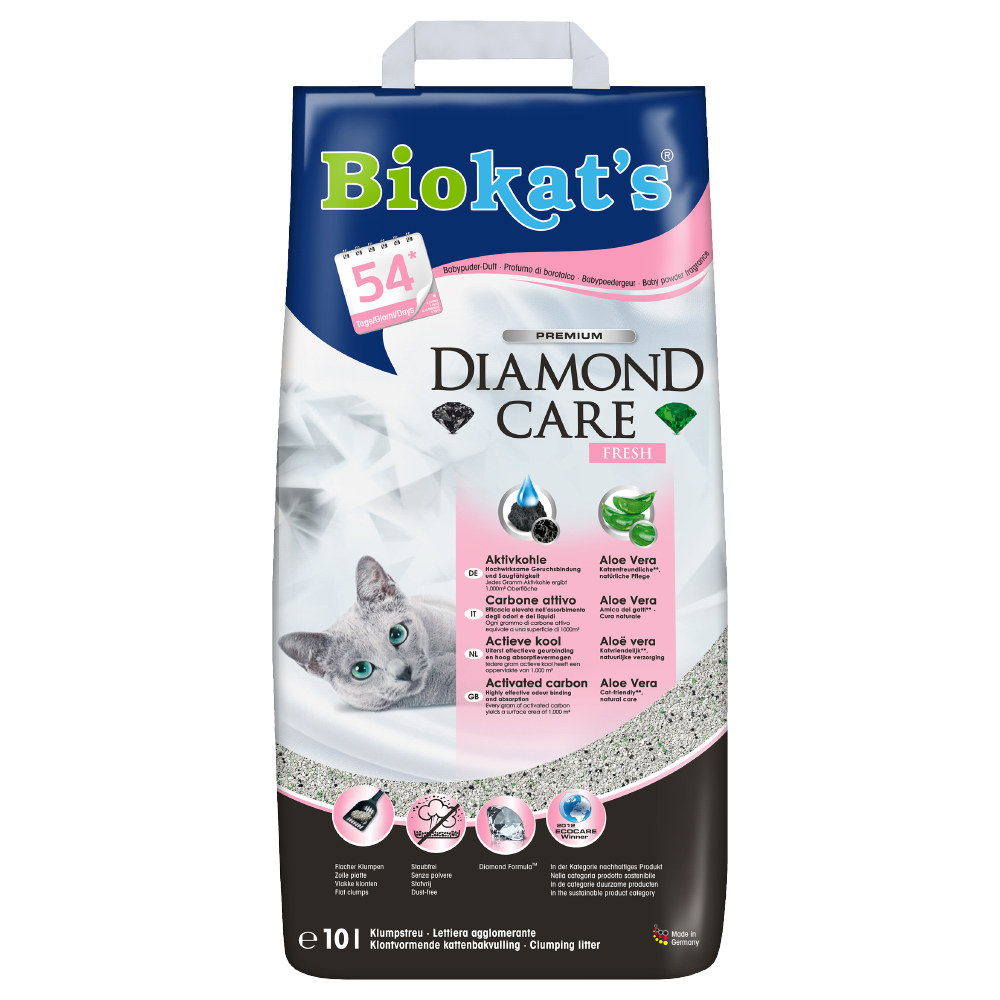 Probierset: 10 l Biokat´s DIAMOND CARE Fresh + 10 l Classic Katzenstreu - 2 x 10 l von BioKat's