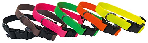 BioThane® Halsband 25 mm, verstellbar mit Clipverschluss, Gr. XL, Neonorange von BioThane