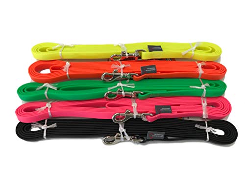 BioThane® Leine genäht, 3m/13mm, mit Handschlaufe, Neonorange von BioThane