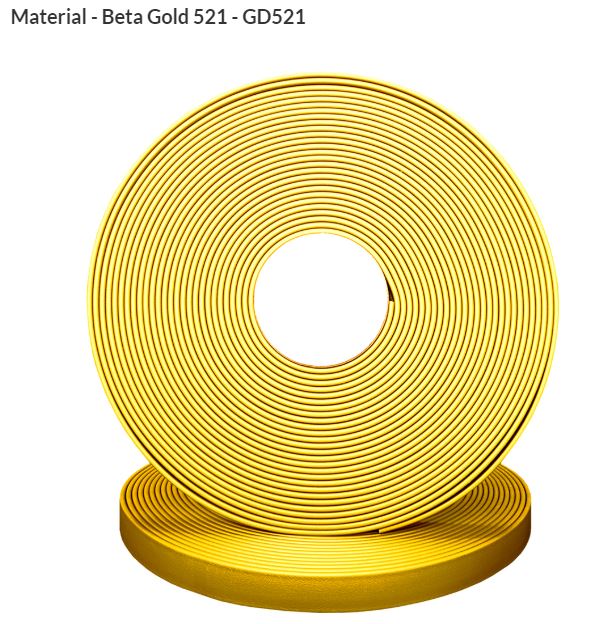ORIGINAL Biothane® Meterware 9mm 10.00m gold (GD521) von BioThane