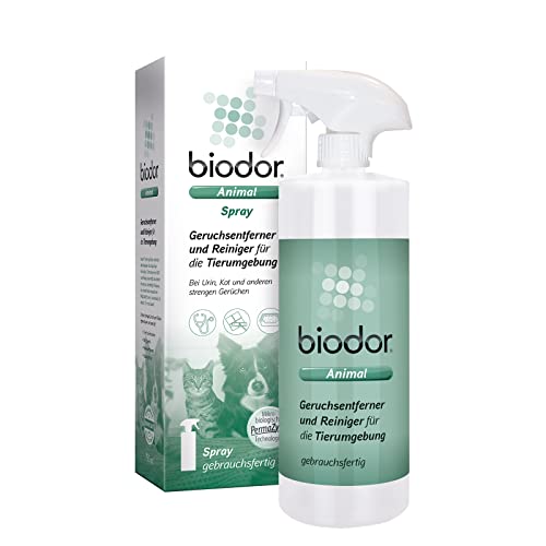 Biodor Animal Spray 750ml, Geruchsneutralisierer, Geruchsentferner & Reiniger für die Tierumgebung, Enzymreiniger Urin, Kot & anderen strengen Gerüchen, Hundeurin, Katzenurin Geruchsentferner von Biodor