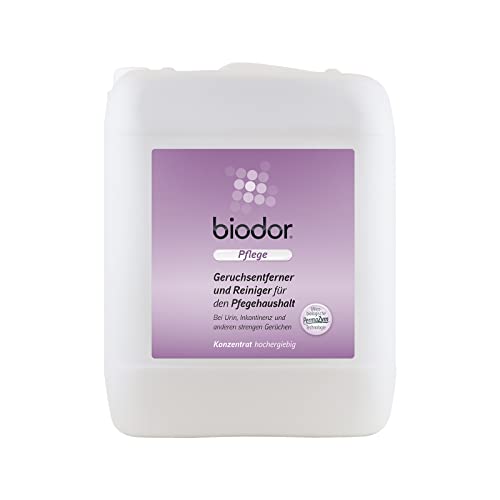 Biodor Pflege Konzentrat 10L, Geruchsentferner & Reiniger, Enzymreiniger für den Pflegehaushalt, Geruchsneutralisierer bei Urin, Inkontinenz und anderen strengen Gerüchen, zuverlässige Reinigung von Biodor
