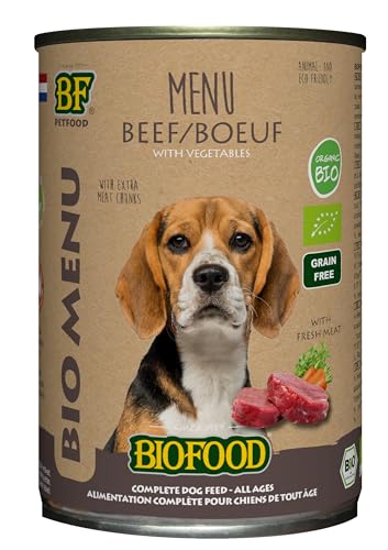 Biofood 12x400 gr Organic Hond rund menu blik hondenvoer von Biofood