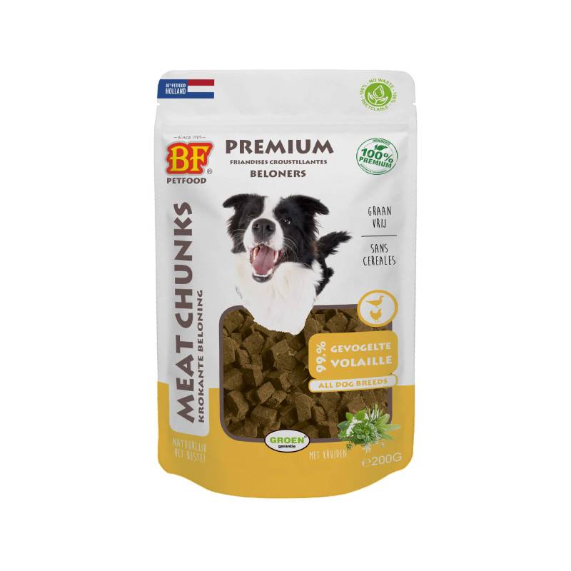 BF®Petfood Meat Chunks - Huhn & Lachs - 3 x 200 g von Biofood