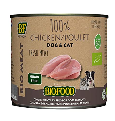 Biofood Organic 100% Huhn - Hund & Katze - 12 x 200 g von Biofood