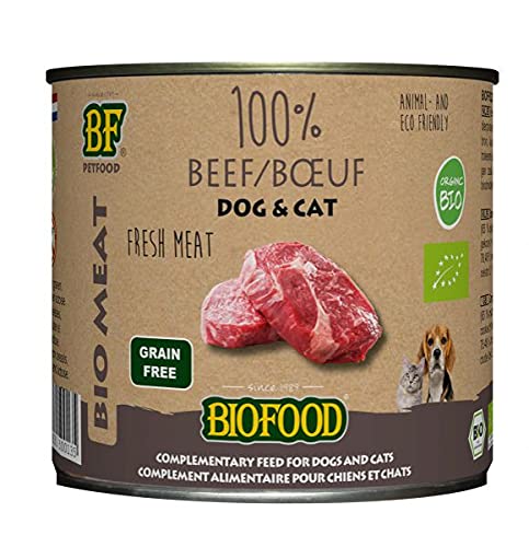 Biofood Organic 100% Rind - Hund & Katze - 12 x 200 g von Biofood